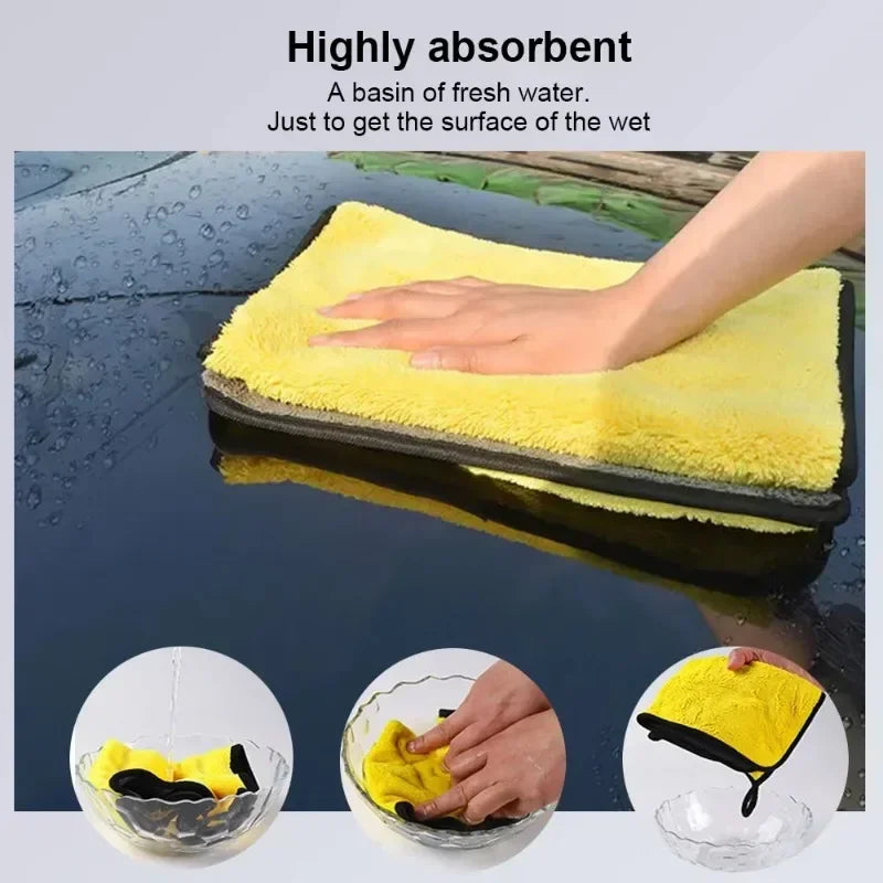 2Pcs Microfiber Towel Car Microfiber Cloth Wash Towel Microfiber