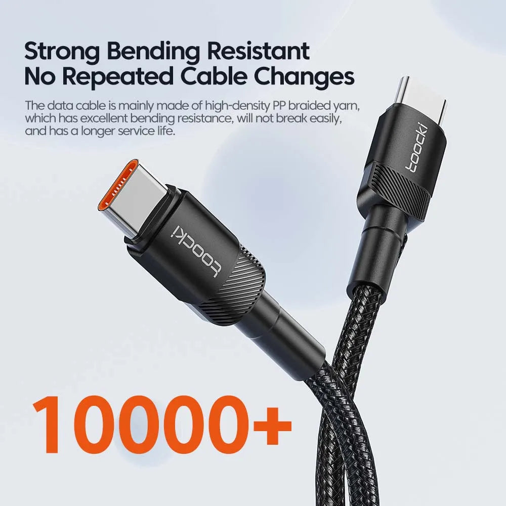 Toocki 100W Type C to USB C Cable PD 3.0 Quick Charge 4.0 Fast