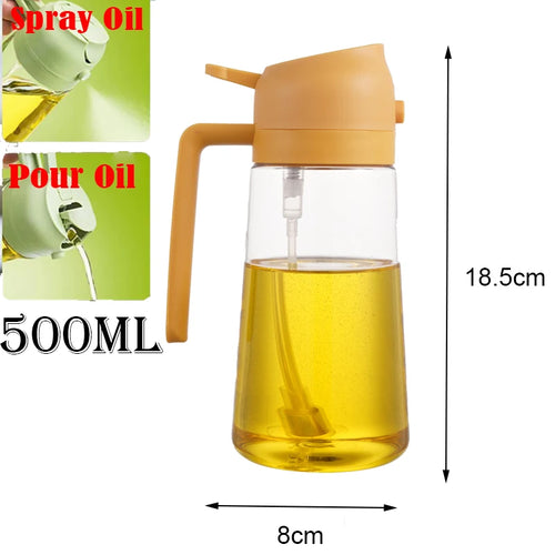 2in1 500ml Plastic Spray Oil Sprayer Bottle Spray Oil Dispenser Oil